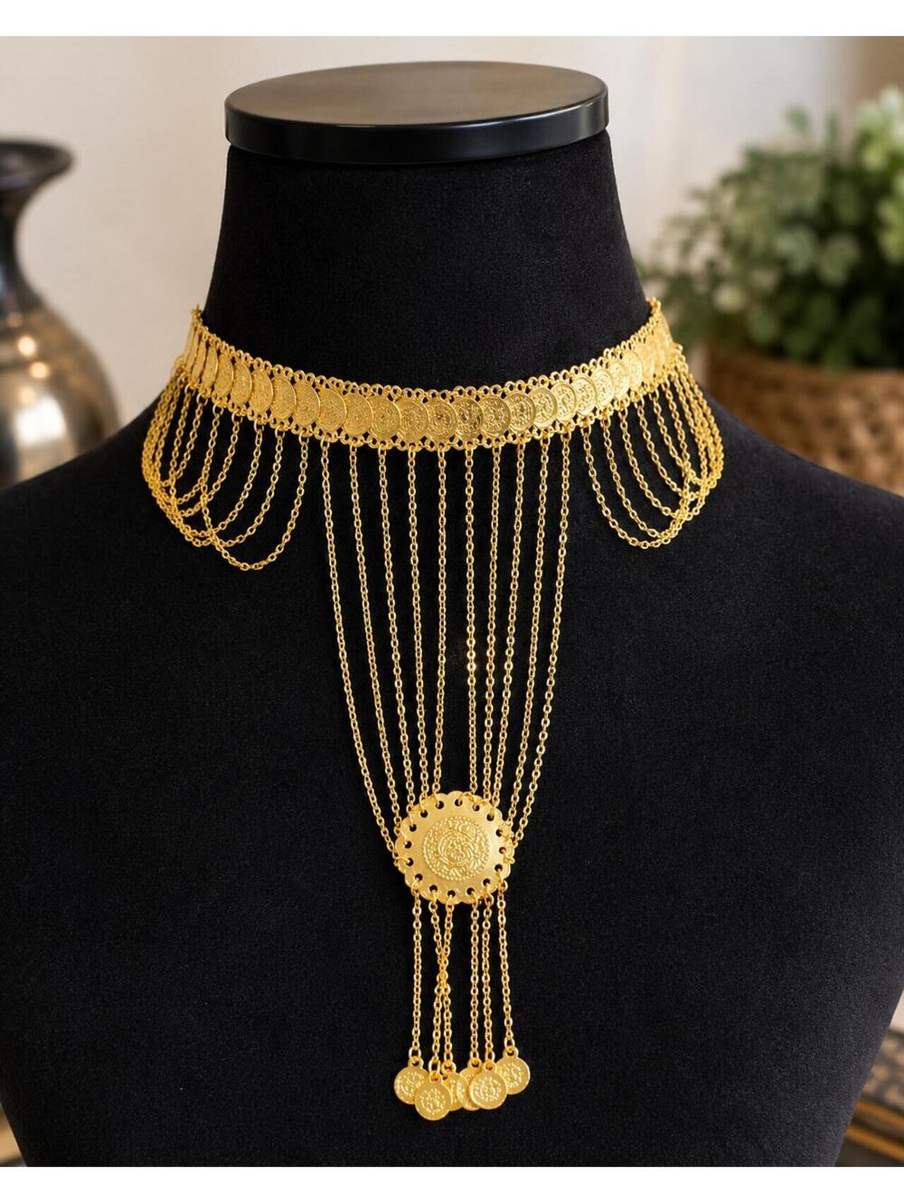 Gold Lira Choker